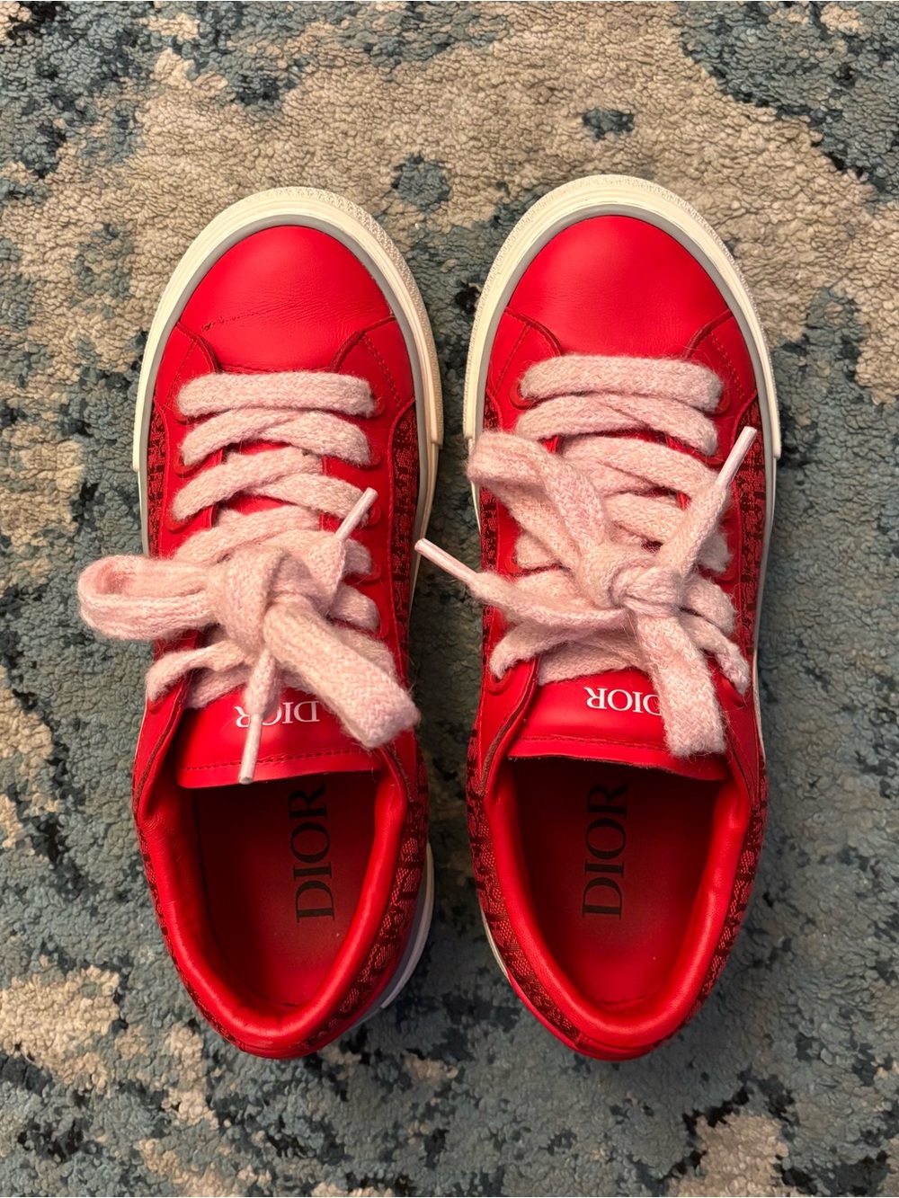 Dior B33 Sneakers with Pink Fuzzy Laces Size 42 9US Worn lightly No Box - Picture 5 of 8